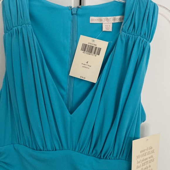 Boston Proper V Neck Antigua Dress - Picture 2 of 4